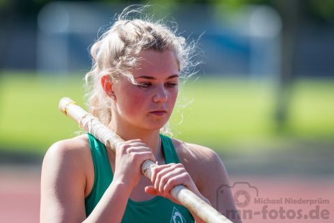Elizabete Vetra (SV Werder Bremen); Heinz Roloff-Stabhochsprung-Meeting 2019 am 08.06.2019 im Sportpark Liebigstraße in Holzminden (Niedersachsen), Foto: Michael Niederpruem