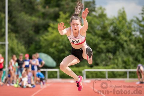 Lena Morig (LG Osterode); Pfingstsportfest 2019 am 10.06.2019 im Stadion Schulzentrum Sued in Bad Oeynhausen (Nordrhein-Westfalen), Foto: Michael Niederpruem