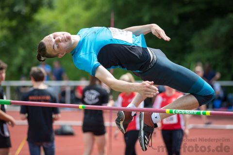 Vincent Korte (SV 1885 Teutschenthal/WLT); Pfingstsportfest 2019 am 10.06.2019 im Stadion Schulzentrum Sued in Bad Oeynhausen (Nordrhein-Westfalen), Foto: Michael Niederpruem