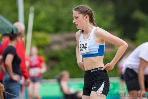 Emely Höner zu Siederdissen (LAZ Regio Herford); Pfingstsportfest 2019 am 10.06.2019 im Stadion Schulzentrum Sued in Bad Oeynhausen (Nordrhein-Westfalen), Foto: Michael Niederpruem
