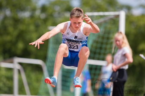 Theo Schlaphoff (Garbsener SC); Pfingstsportfest 2019 am 10.06.2019 im Stadion Schulzentrum Sued in Bad Oeynhausen (Nordrhein-Westfalen), Foto: Michael Niederpruem