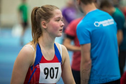 Milena Dankert (TV Jahn Schneverdingen); NLV + BLV Leichtathletik Hallenmeisterschaften am 20.01.2019 in Hannover (Sportleistungszentrum), Niedersachsen, Foto: Michael Niederpruem
