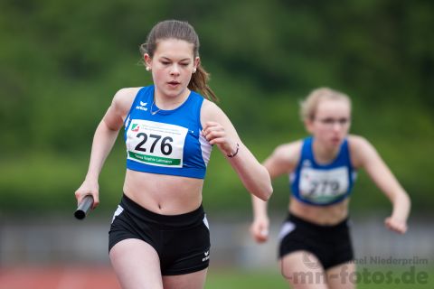 Tabea Sophie Lehmann(StG LAZ Iserlohn/TV Deilinghofen); NRW Langstaffelmeisterschaften am 11.05.2019 im Hembergstadion in Iserlohn (Nordrhein-Westfalen), Foto: Michael Niederpruem