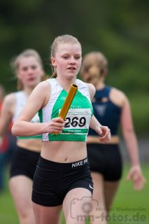 Sarah Luebbert (StG Kreis Luedinghausen); NRW Langstaffelmeisterschaften am 11.05.2019 im Hembergstadion in Iserlohn (Nordrhein-Westfalen), Foto: Michael Niederpruem