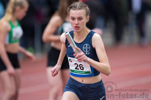 Pia Szymanowski (LAV Bayer Uerdingen/Dormagen); NRW Langstaffelmeisterschaften am 11.05.2019 im Hembergstadion in Iserlohn (Nordrhein-Westfalen)