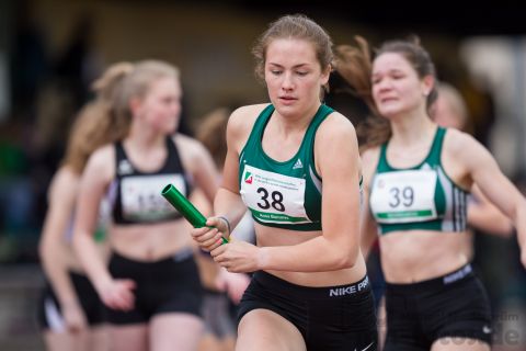 Anna Bommes (LAZ Moenchengladbach); NRW Langstaffelmeisterschaften am 11.05.2019 im Hembergstadion in Iserlohn (Nordrhein-Westfalen), Foto: Michael Niederpruem