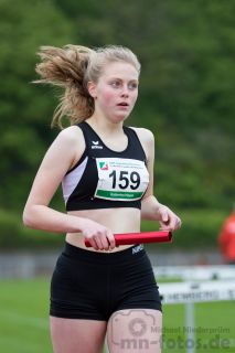 Katharina Heyse (LAC Veltins Hochsauerland); NRW Langstaffelmeisterschaften am 11.05.2019 im Hembergstadion in Iserlohn (Nordrhein-Westfalen), Foto: Michael Niederpruem