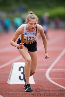Fabiane Meyer (TV Westfalia Epe); NRW Langstaffelmeisterschaften am 11.05.2019 im Hembergstadion in Iserlohn (Nordrhein-Westfalen), Foto: Michael Niederpruem