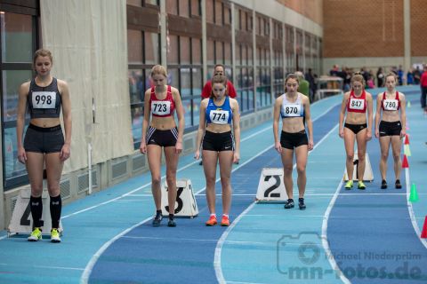Anke Zonderland (Groningen Atletiek), Marie Proepsting (VfL Eintracht Hannover), Annika Brand (LG Lueneburg), Carolin Bothe (OTB Osnabrueck), Johanna Rasche (LG Osnabrueck), Viktoria-Louise Tietz (Lueneburger SV); NLV + BLV Leichtathletik Hallenmeisterschaften am 20.01.2019 in Hannover (Sportleistungszentrum), Niedersachsen, Foto: Michael Niederpruem