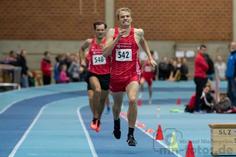 Max Dieterich (LG Braunschweig); NLV + BLV Leichtathletik Hallenmeisterschaften am 20.01.2019 in Hannover (Sportleistungszentrum), Niedersachsen, Foto: Michael Niederpruem