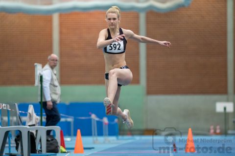Merle Homeier (VfL Bueckeburg); NLV + BLV Leichtathletik Hallenmeisterschaften am 20.01.2019 in Hannover (Sportleistungszentrum), Niedersachsen, Foto: Michael Niederpruem