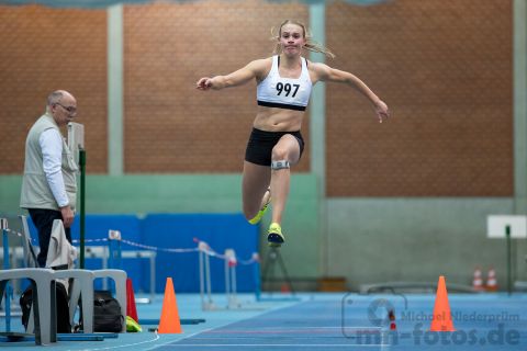 Louise Taatgen (Groningen Atletiek); NLV + BLV Leichtathletik Hallenmeisterschaften am 20.01.2019 in Hannover (Sportleistungszentrum), Niedersachsen, Foto: Michael Niederpruem