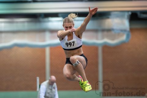 Louise Taatgen (Groningen Atletiek); NLV + BLV Leichtathletik Hallenmeisterschaften am 20.01.2019 in Hannover (Sportleistungszentrum), Niedersachsen, Foto: Michael Niederpruem