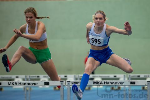 Marie Dehning (LG Celle-Land); NLV + BLV Leichtathletik Hallenmeisterschaften am 20.01.2019 in Hannover (Sportleistungszentrum), Niedersachsen, Foto: Michael Niederpruem