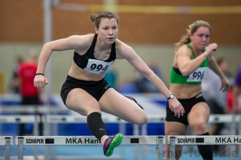 Doerte Kudernak (LG Altmark); NLV + BLV Leichtathletik Hallenmeisterschaften am 20.01.2019 in Hannover (Sportleistungszentrum), Niedersachsen, Foto: Michael Niederpruem