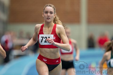 Svenja Pape (VfL Eintracht Hannover); NLV + BLV Leichtathletik Hallenmeisterschaften am 20.01.2019 in Hannover (Sportleistungszentrum), Niedersachsen, Foto: Michael Niederpruem