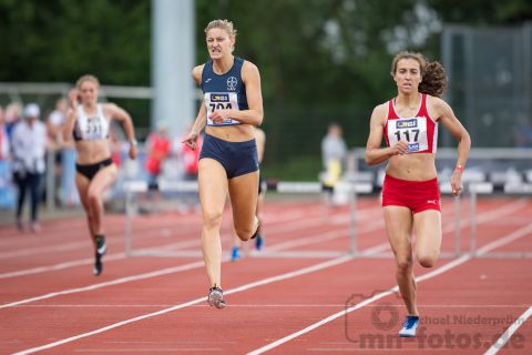 Anne-Catherine Wasser (LAV Bayer Uerdingen/Dormagen), Lena Seifert (LG Nord Berlin); Deutsche U23 Meisterschaften am 15.06.2019 im Stadion Wetzlar in Wetzlar (Hessen), Foto: Michael Niederpruem
