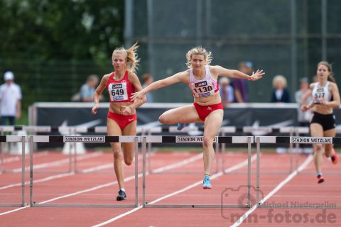 Judith Wessling (TSV Bayer 04 Leverkusen), Leonie Riek (LG Staufen); Deutsche U23 Meisterschaften am 15.06.2019 im Stadion Wetzlar in Wetzlar (Hessen), Foto: Michael Niederpruem