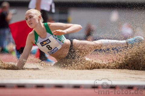 Julia Kußmann (TV Helmsheim); Deutsche U23 Meisterschaften am 15.06.2019 im Stadion Wetzlar in Wetzlar (Hessen), Foto: Michael Niederpruem