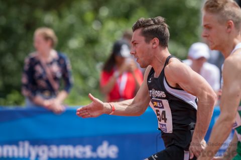 Philip Bluemel (LT DSHS Koeln); Deutsche U23 Meisterschaften am 15.06.2019 im Stadion Wetzlar in Wetzlar (Hessen), Foto: Michael Niederpruem