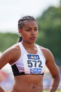 Sandy Opeola (LT DSHS Koeln); Deutsche U23 Meisterschaften am 15.06.2019 im Stadion Wetzlar in Wetzlar (Hessen), Foto: Michael Niederpruem