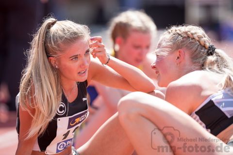 Alica Schmidt (SCC Berlin), Laura Marx (LT DSHS Koeln); Deutsche U23 Meisterschaften am 15.06.2019 im Stadion Wetzlar in Wetzlar (Hessen), Foto: Michael Niederpruem
