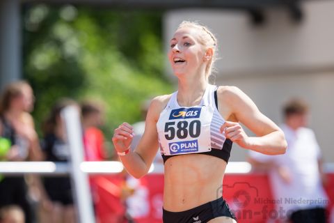 Nelly Schmidt (LT DSHS Koeln); Deutsche U23 Meisterschaften am 15.06.2019 im Stadion Wetzlar in Wetzlar (Hessen), Foto: Michael Niederpruem