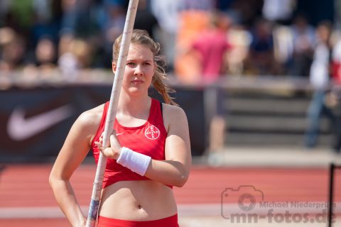 Paulina Brems (TSV Bayer 04 Leverkusen); Deutsche U23 Meisterschaften am 15.06.2019 im Stadion Wetzlar in Wetzlar (Hessen), Foto: Michael Niederpruem