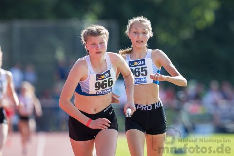 Merle Sundermann (TV Westfalia Epe), Fabiane Meyer (TV Westfalia Epe); Deutsche U23 Meisterschaften am 15.06.2019 im Stadion Wetzlar in Wetzlar (Hessen), Foto: Michael Niederpruem