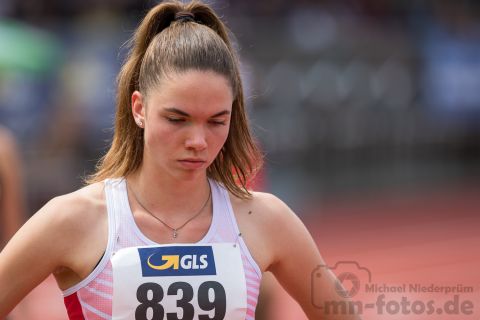 Emilia Grahle (Dresdner SC 1898); Deutsche U23 Meisterschaften am 16.06.2019 im Stadion Wetzlar in Wetzlar (Hessen), Foto: Michael Niederpruem