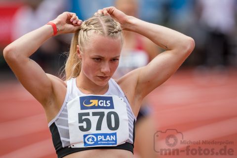 Laura Marx (LT DSHS Koeln); Deutsche U23 Meisterschaften am 16.06.2019 im Stadion Wetzlar in Wetzlar (Hessen), Foto: Michael Niederpruem