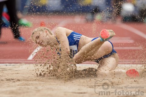 Mara Haeusler (1. LAV Rostock); Deutsche U23 Meisterschaften am 16.06.2019 im Stadion Wetzlar in Wetzlar (Hessen), Foto: Michael Niederpruem