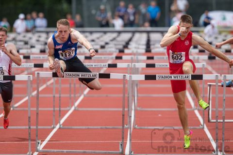 Marius Lewald (LC Adler Bottrop), Stefan Volzer (VfL Sindelfingen); Deutsche U23 Meisterschaften am 16.06.2019 im Stadion Wetzlar in Wetzlar (Hessen), Foto: Michael Niederpruem