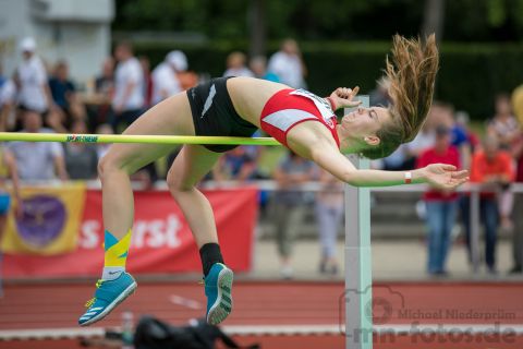 Anabel Peine (LG Eintracht Frankfurt); Deutsche U23 Meisterschaften am 16.06.2019 im Stadion Wetzlar in Wetzlar (Hessen), Foto: Michael Niederpruem