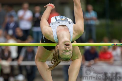 Lea Halmans (SV schlau.com Saar 05 Saarbruecken); Deutsche U23 Meisterschaften am 16.06.2019 im Stadion Wetzlar in Wetzlar (Hessen), Foto: Michael Niederpruem