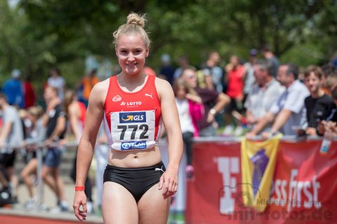 Sophia Junk (LG Rhein-Wied); Deutsche U23 Meisterschaften am 16.06.2019 im Stadion Wetzlar in Wetzlar (Hessen), Foto: Michael Niederpruem