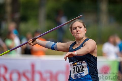 Lea Sollmann (LAV Bayer Uerdingen/Dormagen); Deutsche U23 Meisterschaften am 16.06.2019 im Stadion Wetzlar in Wetzlar (Hessen), Foto: Michael Niederpruem