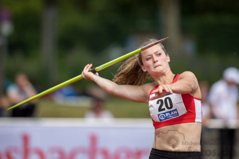 Clio Gausmann (LG Region Karlsruhe); Deutsche U23 Meisterschaften am 16.06.2019 im Stadion Wetzlar in Wetzlar (Hessen), Foto: Michael Niederpruem