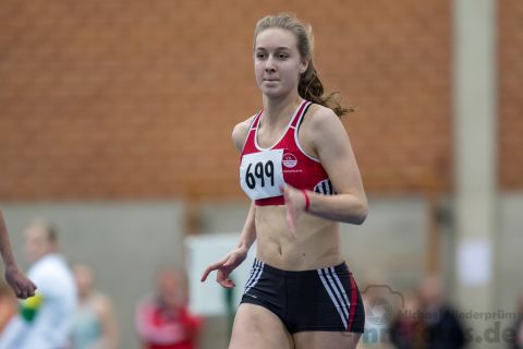 Greta Bauleke (VfL Eintracht Hannover); NLV + BLV Leichtathletik Hallenmeisterschaften am 19.01.2019 in Hannover (Sportleistungszentrum), Niedersachsen, Foto: Michael Niederpruem