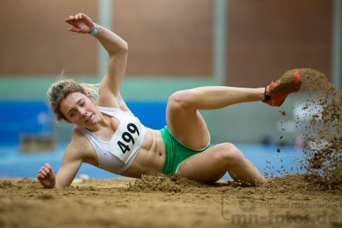 Pauline Arndt (SV Werder Bremen); NLV + BLV Leichtathletik Hallenmeisterschaften am 19.01.2019 in Hannover (Sportleistungszentrum), Niedersachsen, Foto: Michael Niederpruem