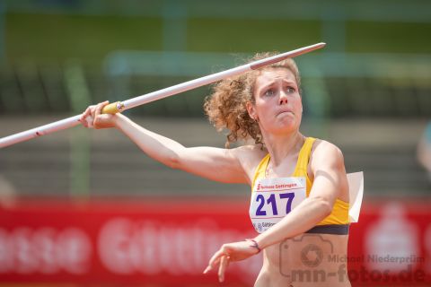 Lisa Jung (LG Goettingen); NLV+BLV Meisterschaften am 22.06.2019 im Jahnstadion, Goettingen (Niedersachsen), Foto: Michael Niederpruem
