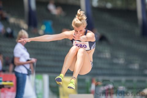 Daya Soedje (USC Mainz); NLV+BLV Meisterschaften am 22.06.2019 im Jahnstadion, Goettingen (Niedersachsen), Foto: Michael Niederpruem