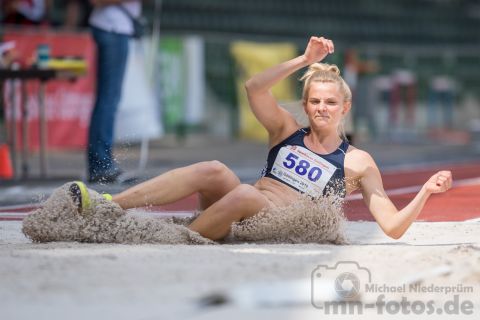 Daya Soedje (USC Mainz); NLV+BLV Meisterschaften am 22.06.2019 im Jahnstadion, Goettingen (Niedersachsen), Foto: Michael Niederpruem