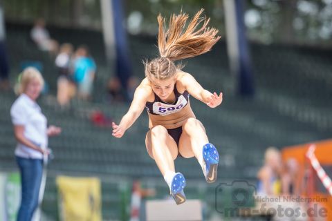 Claudia Hillenhagen (SCC Berlin); NLV+BLV Meisterschaften am 22.06.2019 im Jahnstadion, Goettingen (Niedersachsen), Foto: Michael Niederpruem