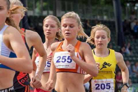 Marie Proepsting (VfL Eintracht Hannover), Anne Spickhoff (Hannover Athletics), Julia Boerner (LG Goettingen); NLV+BLV Meisterschaften am 22.06.2019 im Jahnstadion, Goettingen (Niedersachsen), Foto: Michael Niederpruem