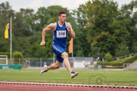 Michel Meißner (SC Kirchweyhe und Westerweyhe); NLV+BLV Meisterschaften am 22.06.2019 im Jahnstadion, Goettingen (Niedersachsen), Foto: Michael Niederpruem