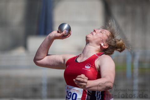 Sarah Bieler (VfL Eintracht Hannover); NLV+BLV Meisterschaften am 23.06.2019 im Jahnstadion, Goettingen (Niedersachsen), Foto: Michael Niederpruem
