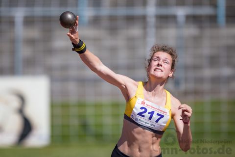 Lisa Jung (LG Goettingen); NLV+BLV Meisterschaften am 23.06.2019 im Jahnstadion, Goettingen (Niedersachsen), Foto: Michael Niederpruem