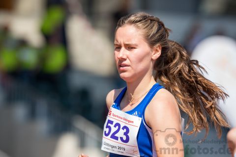 Sophie-Marie Kohlhase (LG Kreis Verden); NLV+BLV Meisterschaften am 23.06.2019 im Jahnstadion, Goettingen (Niedersachsen), Foto: Michael Niederpruem