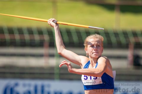 Veronique Quednau (LG UnterlueßFaßbergOldendorf); NLV+BLV Meisterschaften am 23.06.2019 im Jahnstadion, Goettingen (Niedersachsen), Foto: Michael Niederpruem